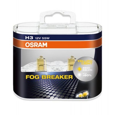 Набор галогеновых ламп Osram H3 Fog Breaker 62151FBR-HCB